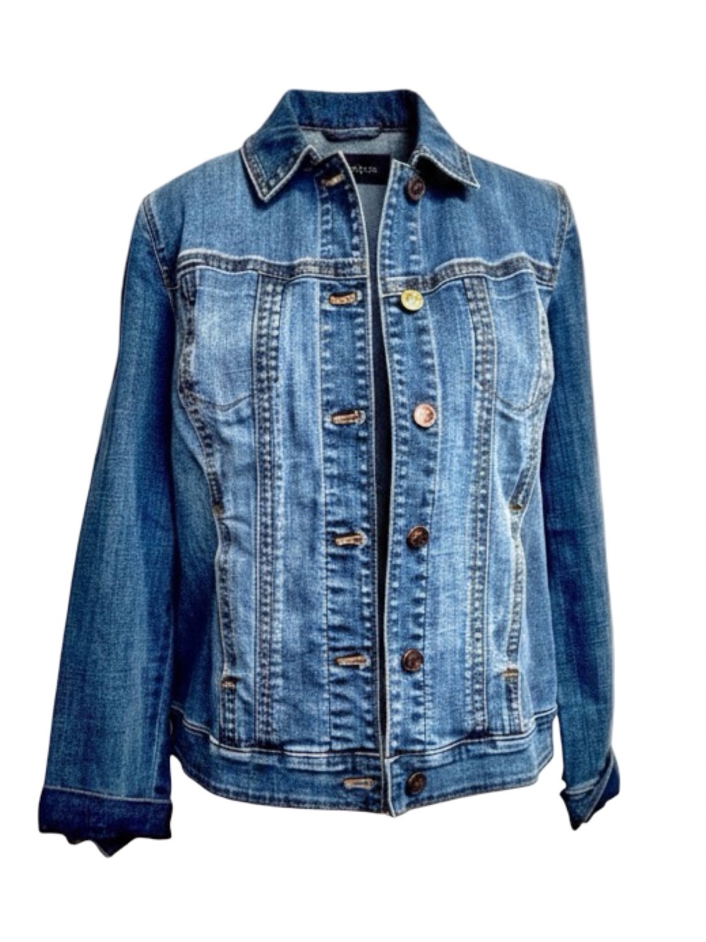 Chico's Classic Denim Jacket - Tailored Fit - Size 0 - Like New